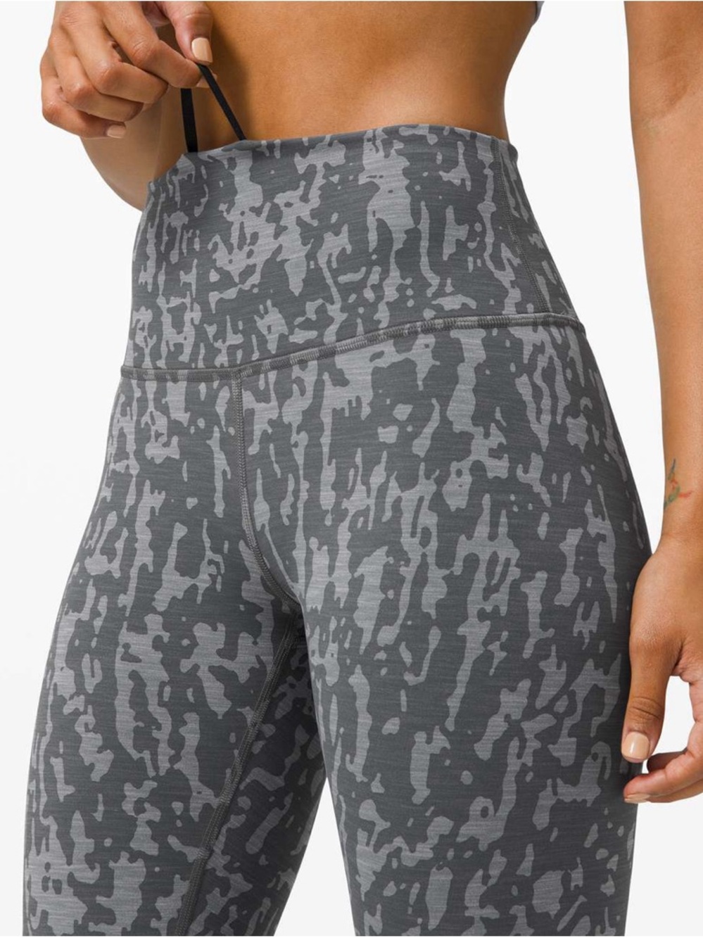 lululemon Black and Charcoal Camo Leggings